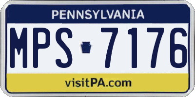 PA license plate MPS7176