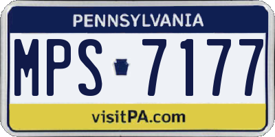 PA license plate MPS7177