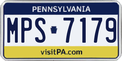 PA license plate MPS7179