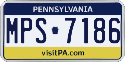 PA license plate MPS7186
