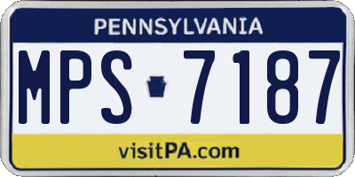 PA license plate MPS7187
