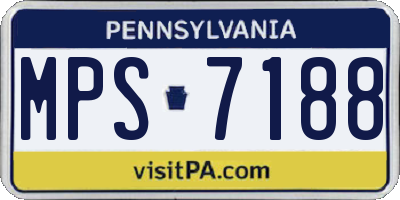 PA license plate MPS7188