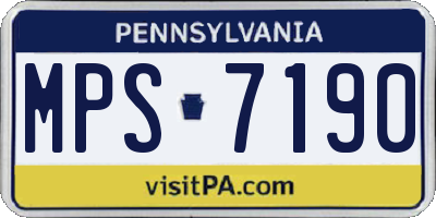 PA license plate MPS7190