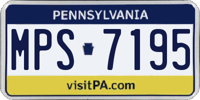 PA license plate MPS7195