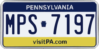 PA license plate MPS7197
