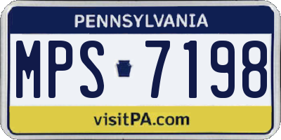 PA license plate MPS7198