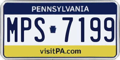 PA license plate MPS7199