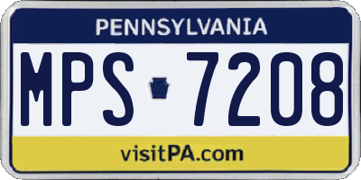 PA license plate MPS7208
