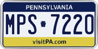 PA license plate MPS7220