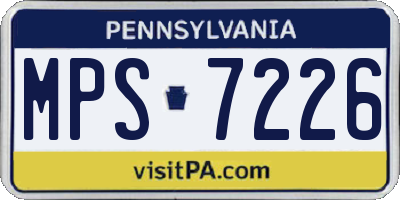 PA license plate MPS7226