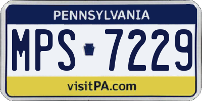 PA license plate MPS7229