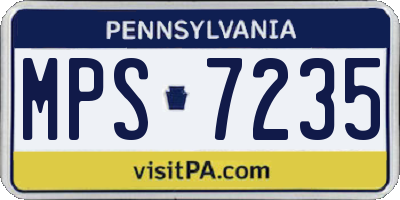 PA license plate MPS7235