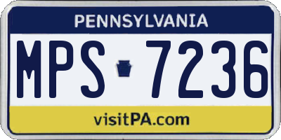 PA license plate MPS7236