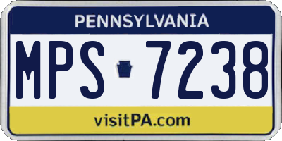 PA license plate MPS7238