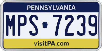 PA license plate MPS7239