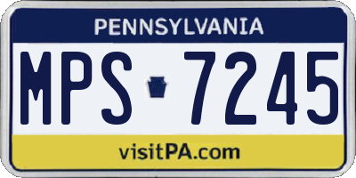 PA license plate MPS7245