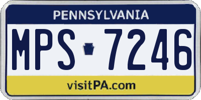 PA license plate MPS7246