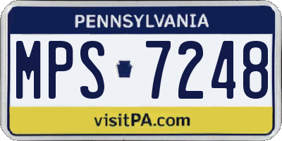PA license plate MPS7248