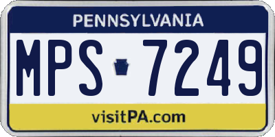PA license plate MPS7249