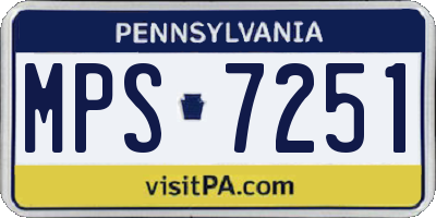 PA license plate MPS7251