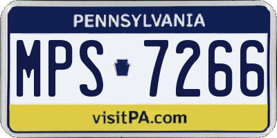 PA license plate MPS7266