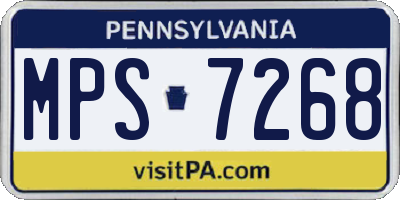 PA license plate MPS7268