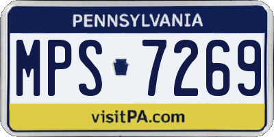 PA license plate MPS7269