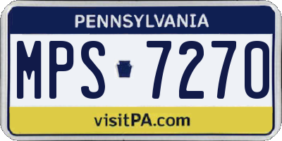 PA license plate MPS7270