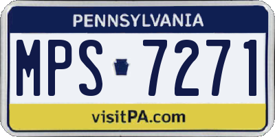 PA license plate MPS7271