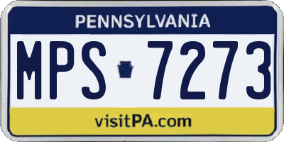 PA license plate MPS7273