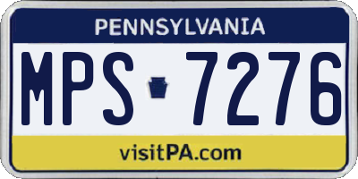 PA license plate MPS7276