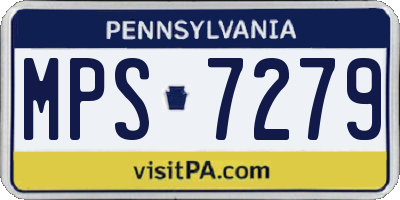 PA license plate MPS7279