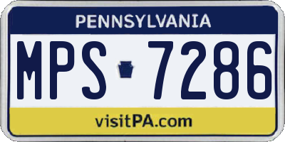 PA license plate MPS7286