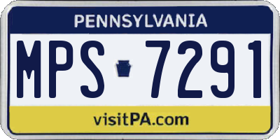PA license plate MPS7291