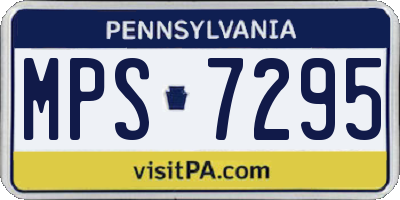 PA license plate MPS7295