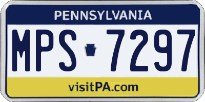 PA license plate MPS7297