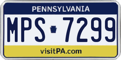 PA license plate MPS7299