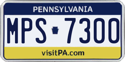 PA license plate MPS7300