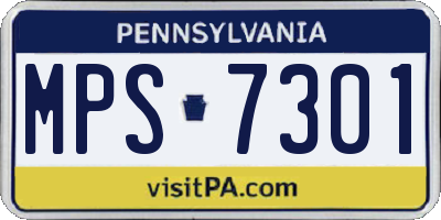 PA license plate MPS7301