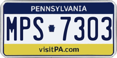 PA license plate MPS7303