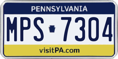 PA license plate MPS7304