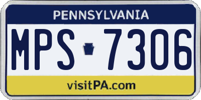 PA license plate MPS7306