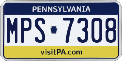 PA license plate MPS7308