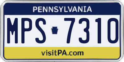 PA license plate MPS7310