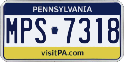 PA license plate MPS7318