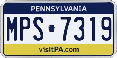 PA license plate MPS7319
