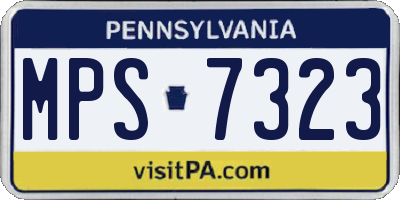 PA license plate MPS7323