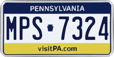 PA license plate MPS7324