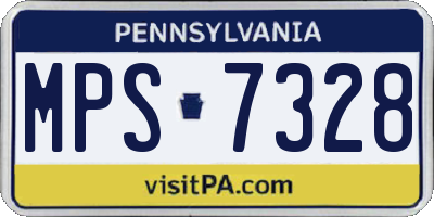 PA license plate MPS7328