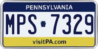PA license plate MPS7329